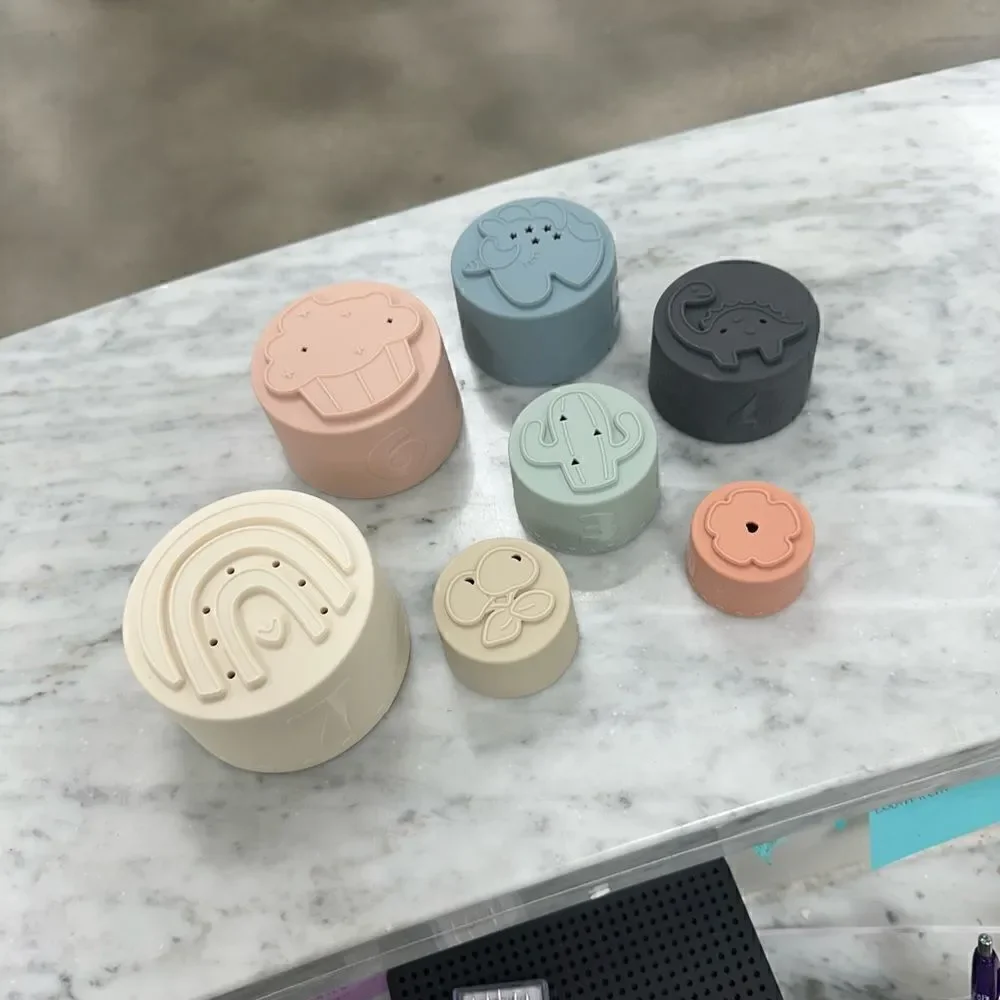 NEW silicone stacking cups